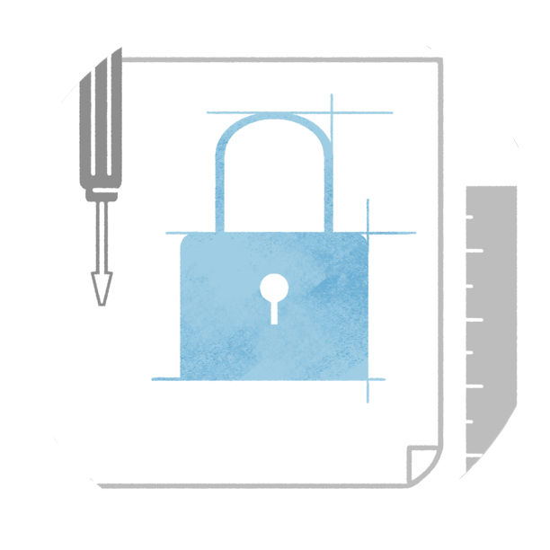Privacy and security built in icon